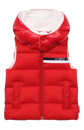 Детского пуховый жилет MONCLER красного цвета по цене 30000 руб., арт. G2-951-1A557-20-53333/9-12M | Фото 1 Детского пуховый жилет MONCLER красного цвета, арт. G2-951-1A557-20-53333/9-12M | Фото 1 (Материал внешний: Синтетический материал; Материал подклада: Хлопок; Рукава: Короткие; Материал утеплителя: Пух и перо; Ростовка одежда: 6 мес | 68 см, 9 мес | 74 см)