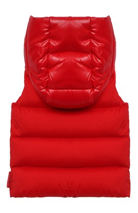 Детского пуховый жилет MONCLER красного цвета по цене 30000 руб., арт. G2-951-1A557-20-53333/9-12M | Фото 2 Детского пуховый жилет MONCLER красного цвета, арт. G2-951-1A557-20-53333/9-12M | Фото 2 (Материал внешний: Синтетический материал; Материал подклада: Хлопок; Рукава: Короткие; Материал утеплителя: Пух и перо; Ростовка одежда: 6 мес | 68 см, 9 мес | 74 см)