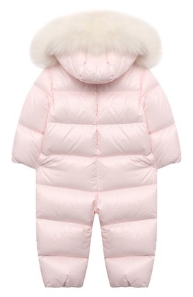 Детского пуховый комбинезон MONCLER розового цвета по цене 64800 руб., арт. G2-951-1G520-02-68950/9-12M | Фото 2 Детского пуховый комбинезон MONCLER розового цвета, арт. G2-951-1G520-02-68950/9-12M | Фото 2 (Рукава: Длинные; Материал утеплителя: Пух и перо; Материал внешний: Синтетический материал; Материал подклада: Хлопок; Ростовка одежда: 3 мес | 62 см, 6 мес | 68 см, 9 мес | 74 см)