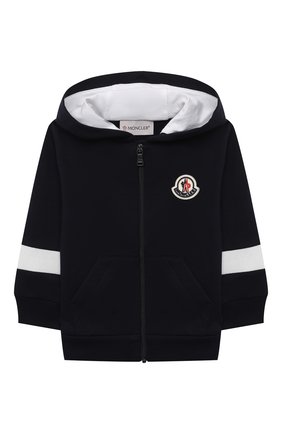 Детский хлопковая толстовка MONCLER темно-синего цвета по цене 19100 руб., арт. G2-951-8G717-20-80996 | Фото 1 Детский хлопковая толстовка MONCLER темно-синего цвета, арт. G2-951-8G717-20-80996 | Фото 1 (Рукава: Длинные; Материал внешний: Хлопок; Ростовка одежда: 12 мес | 80 см, 18 мес | 86 см, 24 мес | 92 см, 3 мес | 62 см, 36 мес | 98 см, 6 мес | 68 см, 9 мес | 74 см)