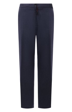 Мужские кашемировые брюки MARCO PESCAROLO синего цвета, арт. CHIAIAM/ZIP+SFILA/4442 | Фото 1 (Материал внешний: Кашемир, Шерсть; Случай: Повседневный; Big sizes: Big Sizes; Стили: Кэжуэл; Длина (брюки, джинсы): Стандартные)