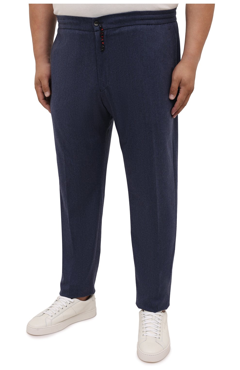 Мужские кашемировые брюки MARCO PESCAROLO синего цвета, арт. CHIAIAM/ZIP+SFILA/4442 | Фото 3 (Big sizes: Big Sizes; Материал внешний: Шерсть, Кашемир; Длина (брюки, джинсы): Стандартные; Случай: Повседневный; Стили: Кэжуэл)