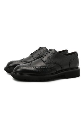 Мужские кожаные дерби CANALI черного цвета по цене 45200 руб., арт. 221207/RF00566 | Фото 1 Мужские кожаные дерби CANALI черного цвета, арт. 221207/RF00566 | Фото 1 (Материал внутренний: Натуральная кожа; Стили: Классический; Мужское Кросс-КТ: Броги-обувь)