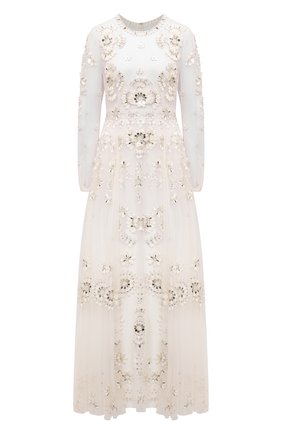 Женское шелковое платье VALENTINO кремвого цвета по цене 1350000 руб., арт. WB3VDC311C8 | Фото 1 Женское шелковое платье VALENTINO кремвого цвета, арт. WB3VDC311C8 | Фото 1 (Материал внешний: Шелк; Рукава: Длинные; Материал подклада: Вискоза; Длина Ж (юбки, платья, шорты): Макси; Случай: Вечерний; Женское Кросс-КТ: Платье-одежда; Стили: Романтичный)