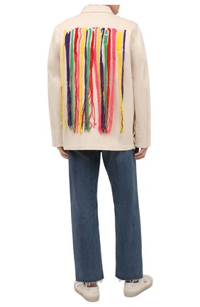 Мужская джинсовая куртка palm angels x missoni PALM ANGELS кремвого цвета по цене 98650 руб., арт. PMYE005F21DEN0020384 | Фото 2 Мужская джинсовая куртка palm angels x missoni PALM ANGELS кремвого цвета, арт. PMYE005F21DEN0020384 | Фото 2 (Материал внешний: Хлопок, Деним; Кросс-КТ: Куртка, Деним; Длина (верхняя одежда): Короткие; Рукава: Длинные; Стили: Бохо)