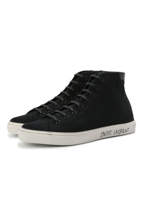 Мужские текстильные кеды malibu SAINT LAURENT черного цвета по цене 43300 руб., арт. 606075/GUZ20 | Фото 1 Мужские текстильные кеды malibu SAINT LAURENT черного цвета, арт. 606075/GUZ20 | Фото 1
