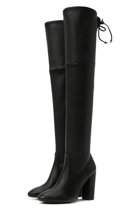 Женские кожаные ботфорты zuzanna 100 STUART WEITZMAN черного цвета по цене 86350 руб., арт. S6296 | Фото 1 Женские кожаные ботфорты zuzanna 100 STUART WEITZMAN черного цвета, арт. S6296 | Фото 1 (Высота голенища: Высокие; Подошва: Плоская; Материал внутренний: Натуральная кожа; Каблук высота: Высокий; Каблук тип: Устойчивый)