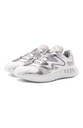 Мужские комбинированные кроссовки wade runner VALENTINO белого цвета по цене 59950 руб., арт. WY2S0D95/NZF | Фото 1 Мужские комбинированные кроссовки wade runner VALENTINO белого цвета, арт. WY2S0D95/NZF | Фото 1
