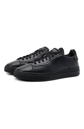 Мужские кожаные кеды SANTONI темно-синего цвета по цене 39800 руб., арт. MBGT21554T0CRG0NU60 | Фото 1 Мужские кожаные кеды SANTONI темно-синего цвета, арт. MBGT21554T0CRG0NU60 | Фото 1