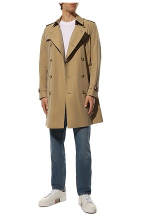 Мужские кожаные кеды BURBERRY белого цвета по цене 49900 руб., арт. 8043200 | Фото 2 Мужские кожаные кеды BURBERRY белого цвета, арт. 8043200 | Фото 2