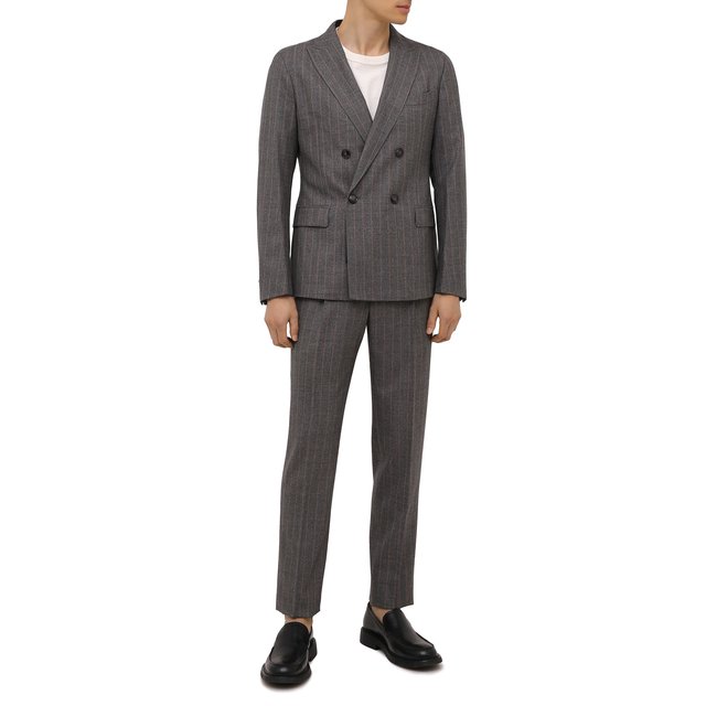 Шерстяной костюм Giorgio Armani серого цвета