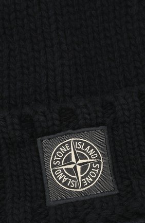 Мужская шерстяная шапка STONE ISLAND темно-синего цвета по цене 11950 руб., арт. 7515N17D6 | Фото 3 Мужская шерстяная шапка STONE ISLAND темно-синего цвета, арт. 7515N17D6 | Фото 3 (Материал: Шерсть; Кросс-КТ: Трикотаж)