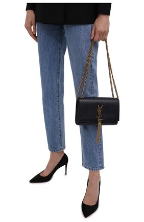 Женская сумка kate SAINT LAURENT темно-синего цвета по цене 129500 руб., арт. 474366/B0W0W | Фото 2 Женская сумка kate SAINT LAURENT темно-синего цвета, арт. 474366/B0W0W | Фото 2 (Размер: mini; Материал: Натуральная кожа; Ремень/цепочка: На ремешке, С цепочкой; Сумки-технические: Сумки через плечо; Женское Кросс-КТ: Вечерняя сумка)