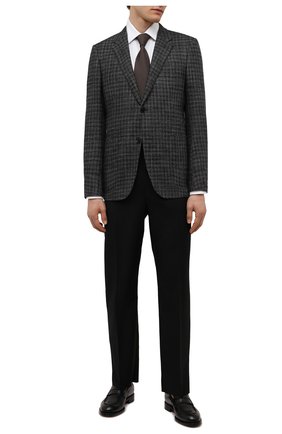 Мужской пиджак из шерсти и шелка ERMENEGILDO ZEGNA темно-серого цвета по цене 192500 руб., арт. 250028/122520 | Фото 2 Мужской пиджак из шерсти и шелка ERMENEGILDO ZEGNA темно-серого цвета, арт. 250028/122520 | Фото 2