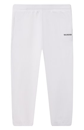 Детские хлопковые джоггеры BALENCIAGA белого цвета по цене 17600 руб., арт. 621788/TFV19 | Фото 1 Детские хлопковые джоггеры BALENCIAGA белого цвета, арт. 621788/TFV19 | Фото 1