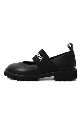 Детские кожаные туфли DOLCE & GABBANA черного цвета по цене 24500 руб., арт. D10960/AW087/29-36 | Фото 2 Детские кожаные туфли DOLCE & GABBANA черного цвета, арт. D10960/AW087/29-36 | Фото 2