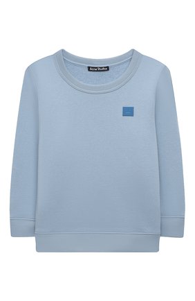 Детский хлопковый свитшот ACNE STUDIOS голубого цвета по цене 8595 руб., арт. DI0014 | Фото 1 Детский хлопковый свитшот ACNE STUDIOS голубого цвета, арт. DI0014 | Фото 1 (Материал внешний: Хлопок; Рукава: Длинные; Девочки Кросс-КТ: Толстовка-одежда; Ростовка одежда: 3 года | 98 см, 4 года | 104 см, 6 лет | 116 см, 8 лет | 128 см)
