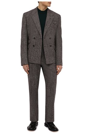 Мужские брюки из шерсти и шелка BOTTEGA VENETA коричневого цвета по цене 73950 руб., арт. 659698/V12N0 | Фото 2 Мужские брюки из шерсти и шелка BOTTEGA VENETA коричневого цвета, арт. 659698/V12N0 | Фото 2