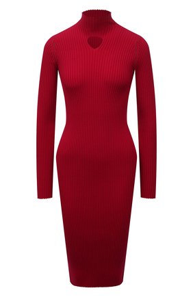 Женское шерстяное платье BOTTEGA VENETA бордового цвета по цене 105500 руб., арт. 664857/V0Z80 | Фото 1 Женское шерстяное платье BOTTEGA VENETA бордового цвета, арт. 664857/V0Z80 | Фото 1 (Длина Ж (юбки, платья, шорты): До колена; Рукава: Длинные; Женское Кросс-КТ: Платье-одежда; Стили: Гламурный; Случай: Повседневный; Кросс-КТ: Трикотаж; Материал внешний: Шерсть)