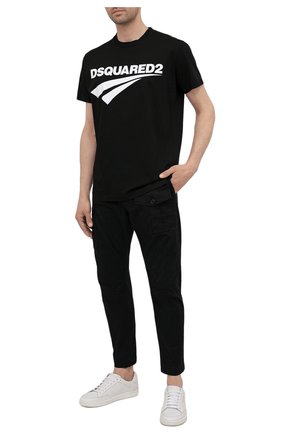 Мужские хлопковые брюки DSQUARED2 черного цвета по цене 46450 руб., арт. S74KB0593/S39021 | Фото 2 Мужские хлопковые брюки DSQUARED2 черного цвета, арт. S74KB0593/S39021 | Фото 2