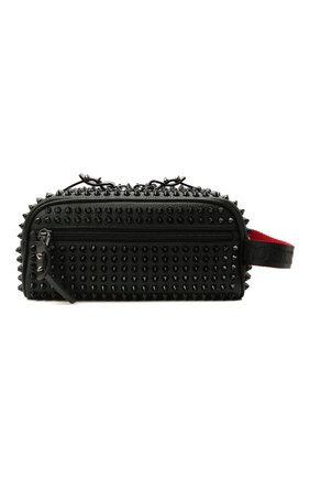 Мужской кожаные несессер blaster CHRISTIAN LOUBOUTIN черного цвета по цене 59950 руб., арт. 1205207/BLASTER SPIKES | Фото 1 Мужской кожаные несессер blaster CHRISTIAN LOUBOUTIN черного цвета, арт. 1205207/BLASTER SPIKES | Фото 1