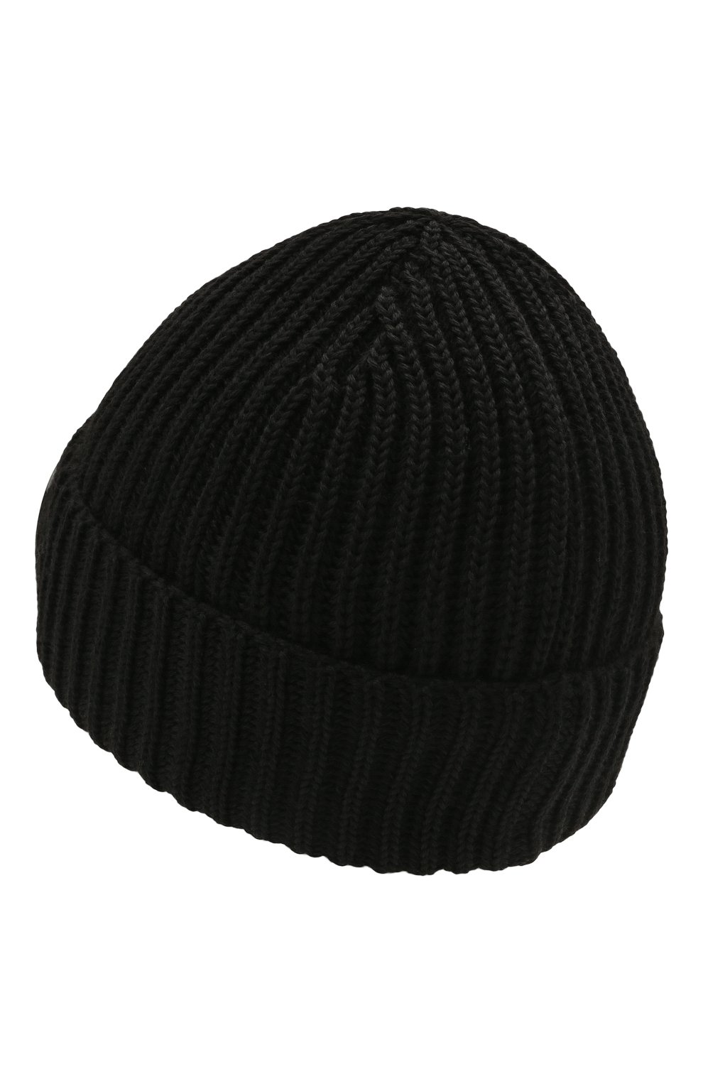 Мужская шерстяная шапка C.P. COMPANY черного цвета, арт. 11CMAC122A-005509A | Фото 2 (Материал: Текстиль, Шерсть; Кросс-КТ: Трикотаж)