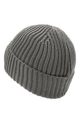Мужская шерстяная шапка C.P. COMPANY серого цвета, арт. 11CMAC122A-005509A | Фото 2 (Материал: Текстиль, Шерсть; Кросс-КТ: Трикотаж)