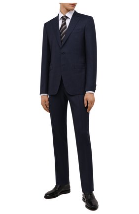 Мужской шерстяной костюм CANALI темно-синего цвета по цене 125500 руб., арт. 19220/93/AA02161 | Фото 1 Мужской шерстяной костюм CANALI темно-синего цвета, арт. 19220/93/AA02161 | Фото 1 (Материал внешний: Шерсть; Материал подклада: Купро; Костюмы М: Однобортный; Стили: Классический; Рукава: Длинные)