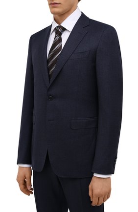 Мужской шерстяной костюм CANALI темно-синего цвета по цене 125500 руб., арт. 19220/93/AA02161 | Фото 2 Мужской шерстяной костюм CANALI темно-синего цвета, арт. 19220/93/AA02161 | Фото 2 (Материал внешний: Шерсть; Материал подклада: Купро; Костюмы М: Однобортный; Стили: Классический; Рукава: Длинные)