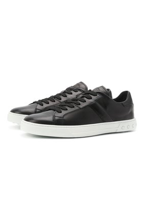 Мужские кожаные кеды TOD’S черного цвета по цене 45350 руб., арт. XXM0XY0DR20NF5 | Фото 1 Мужские кожаные кеды TOD’S черного цвета, арт. XXM0XY0DR20NF5 | Фото 1