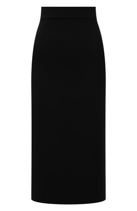 Женская юбка из кашемира и шелка TOM FORD черного цвета, арт. GCK097-YAX320 | Фото 1 (Материал внешний: Шерсть, Кашемир; Стили: Гламурный; Кросс-КТ: Трикотаж; Женское Кросс-КТ: Юбка-одежда; Длина Ж (юбки, платья, шорты): До колена)