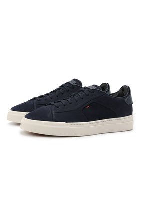 Мужские кожаные кеды SANTONI темно-синего цвета по цене 37300 руб., арт. MBGT21553PNNRBUIU66 | Фото 1 Мужские кожаные кеды SANTONI темно-синего цвета, арт. MBGT21553PNNRBUIU66 | Фото 1