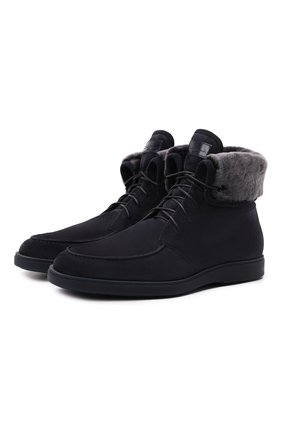 Мужские замшевые ботинки SANTONI темно-синего цвета по цене 52700 руб., арт. MGDG1789100TASVUU60 | Фото 1 Мужские замшевые ботинки SANTONI темно-синего цвета, арт. MGDG1789100TASVUU60 | Фото 1