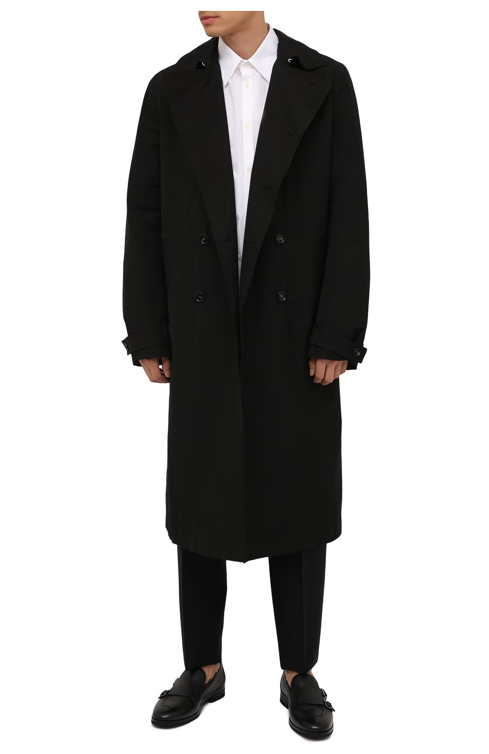 Мужские кожаные монки H`D`S`N BARACCO черного цвета, арт. 81411.C.3* | Фото 2 (Материал внешний: Кожа; Материал внутренний: Натуральная кожа; Стили: Классический)