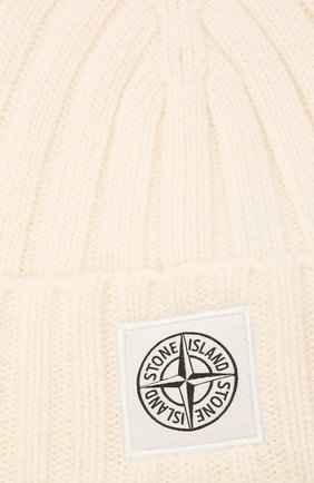 Мужская шерстяная шапка STONE ISLAND белого цвета по цене 11200 руб., арт. 7515N24B5 | Фото 3 Мужская шерстяная шапка STONE ISLAND белого цвета, арт. 7515N24B5 | Фото 3 (Материал: Шерсть; Кросс-КТ: Трикотаж)