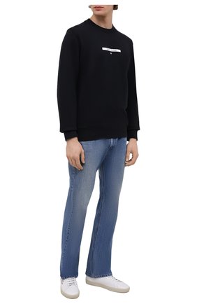 Мужской хлопковый свитшот STONE ISLAND темно-синего цвета по цене 19500 руб., арт. 751563085 | Фото 2 Мужской хлопковый свитшот STONE ISLAND темно-синего цвета, арт. 751563085 | Фото 2