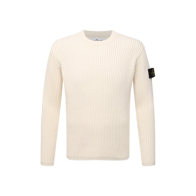 Шерстяной свитер Stone Island 7515517C2, цвет кремовый, размер 50