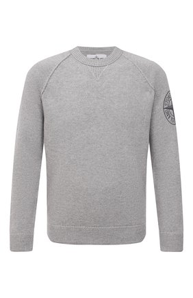 Мужской шерстяной свитер STONE ISLAND светло-серого цвета по цене 35800 руб., арт. 7515514B7 | Фото 1 Мужской шерстяной свитер STONE ISLAND светло-серого цвета, арт. 7515514B7 | Фото 1