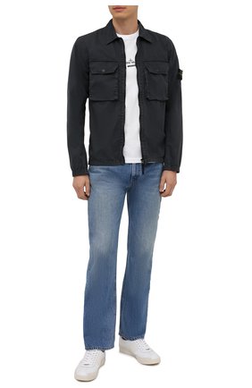 Мужская хлопковая футболка STONE ISLAND белого цвета по цене 13150 руб., арт. 75152NS91 | Фото 2 Мужская хлопковая футболка STONE ISLAND белого цвета, арт. 75152NS91 | Фото 2