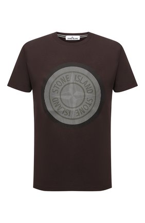 Мужская хлопковая футболка STONE ISLAND темно-коричневого цвета по цене 13150 руб., арт. 75152NS89 | Фото 1 Мужская хлопковая футболка STONE ISLAND темно-коричневого цвета, арт. 75152NS89 | Фото 1