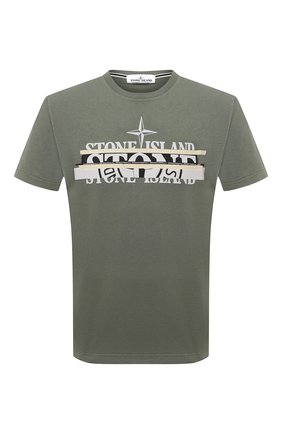 Мужская хлопковая футболка STONE ISLAND хаки цвета по цене 12200 руб., арт. 75152NS82 | Фото 1 Мужская хлопковая футболка STONE ISLAND хаки цвета, арт. 75152NS82 | Фото 1