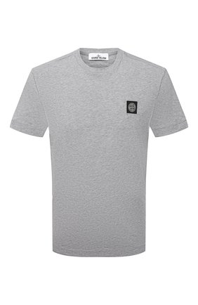 Мужская хлопковая футболка STONE ISLAND светло-серого цвета по цене 10500 руб., арт. 751524113 | Фото 1 Мужская хлопковая футболка STONE ISLAND светло-серого цвета, арт. 751524113 | Фото 1