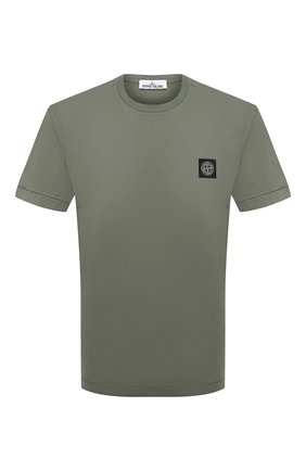 Мужская хлопковая футболка STONE ISLAND хаки цвета по цене 10500 руб., арт. 751524113 | Фото 1 Мужская хлопковая футболка STONE ISLAND хаки цвета, арт. 751524113 | Фото 1