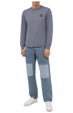 Мужская хлопковый лонгслив STONE ISLAND серого цвета по цене 12400 руб., арт. 751522713 | Фото 2 Мужская хлопковый лонгслив STONE ISLAND серого цвета, арт. 751522713 | Фото 2