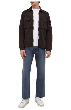 Мужская хлопковый лонгслив STONE ISLAND белого цвета по цене 12400 руб., арт. 751522713 | Фото 2 Мужская хлопковый лонгслив STONE ISLAND белого цвета, арт. 751522713 | Фото 2