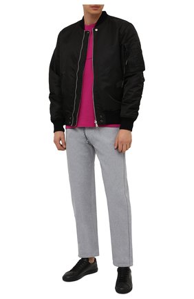 Мужская хлопковая футболка SAINT LAURENT фуксия цвета по цене 28450 руб., арт. 666167/YB2YD | Фото 2 Мужская хлопковая футболка SAINT LAURENT фуксия цвета, арт. 666167/YB2YD | Фото 2