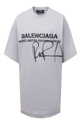 Женская хлопковая футболка BALENCIAGA серого цвета по цене 46000 руб., арт. 676589/TLV57 | Фото 1 Женская хлопковая футболка BALENCIAGA серого цвета, арт. 676589/TLV57 | Фото 1