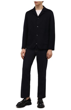 Мужской кашемировый пиджак LORO PIANA темно-синего цвета по цене 438500 руб., арт. FAL9263 | Фото 2 Мужской кашемировый пиджак LORO PIANA темно-синего цвета, арт. FAL9263 | Фото 2 (Длина (для топов): Стандартные; Материал внешний: Шерсть, Кашемир; Материал подклада: Купро; Рукава: Длинные; 1-2-бортные: Однобортные; Пиджаки М: Прямой; Случай: Повседневный; Стили: Кэжуэл)