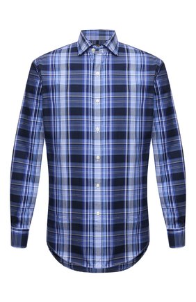 Мужская хлопковая рубашка POLO RALPH LAUREN синего цвета по цене 15550 руб., арт. 710844567/5389 | Фото 1 Мужская хлопковая рубашка POLO RALPH LAUREN синего цвета, арт. 710844567/5389 | Фото 1