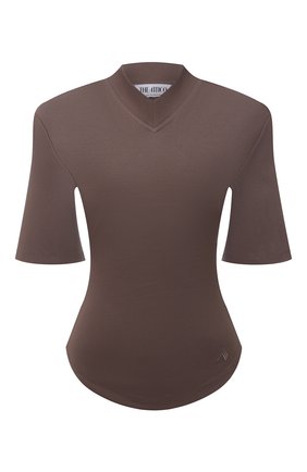 Женский хлопковый топ THE ATTICO коричневого цвета по цене 29950 руб., арт. 213WCT61/C040 | Фото 1 Женский хлопковый топ THE ATTICO коричневого цвета, арт. 213WCT61/C040 | Фото 1